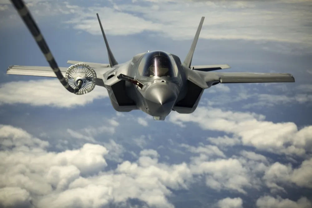 Marine Corps F-35B Crashes After Colliding with Tanker Over Southern California, All Aircrew Survive