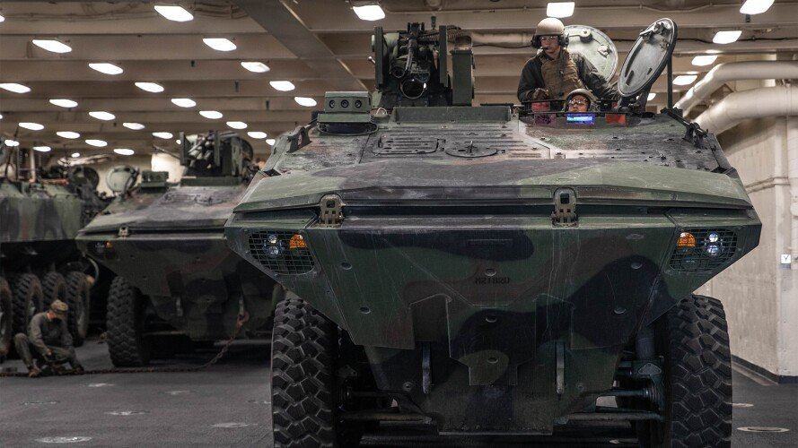 Marine amphibious combat vehicle