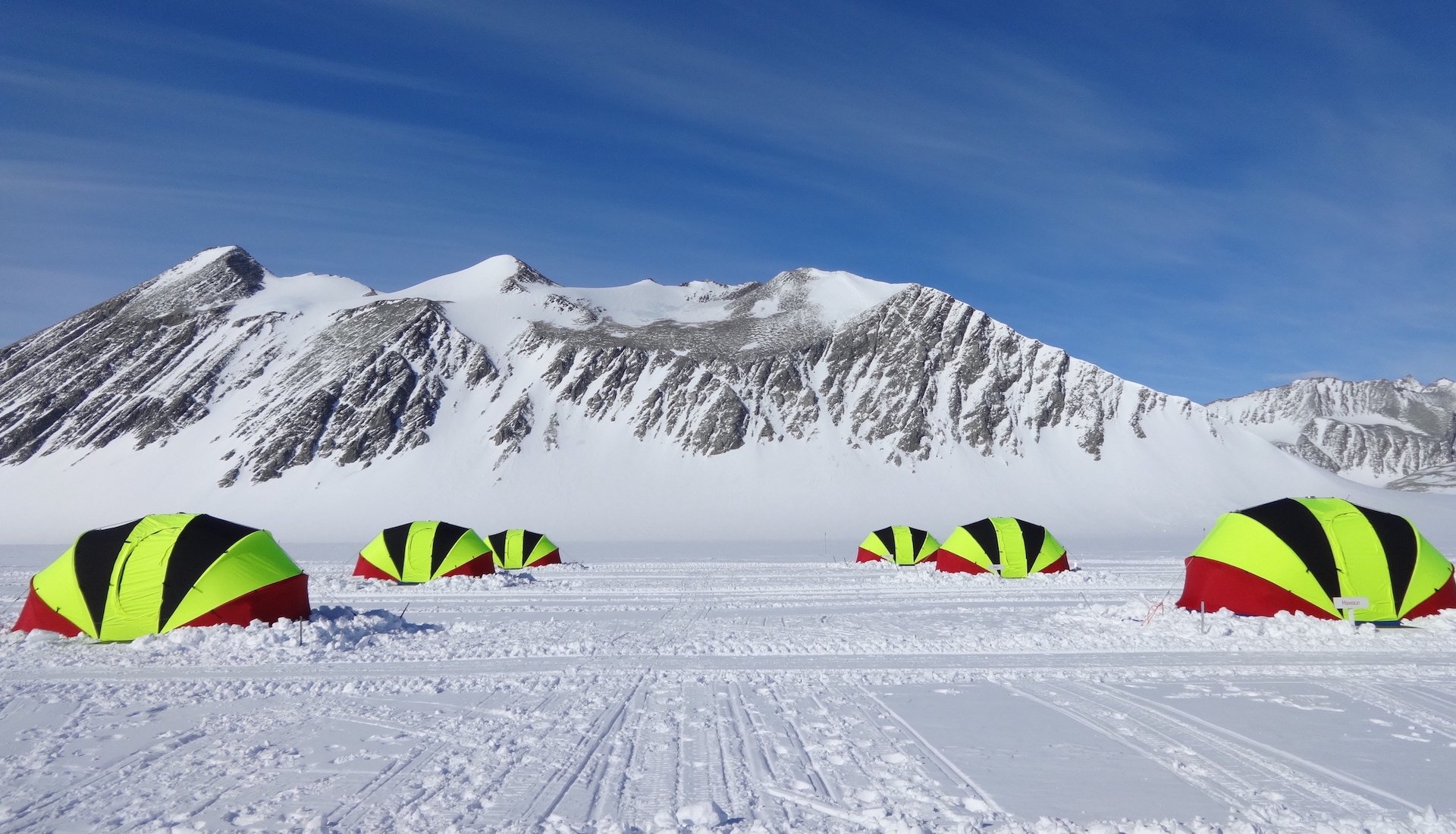 Antarctica, Triple 7 Expedition: Union Glacier Camp tents