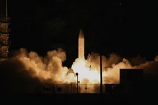 A common hypersonic glide body (C-HGB) launches from Pacific Missile Range Facility, Kauai, Hawaii, at approximately 10:30 p.m. local time, March 19, 2020, during a Department of Defense flight experiment. The US Navy and US Army jointly executed the launch of the C-HGB, which flew at hypersonic speed to a designated impact point. Concurrently, the Missile Defense Agency (MDA) monitored and gathered tracking data from the flight experiment that will inform its ongoing development of systems designed to defend against adversary hypersonic weapons. Information gathered from this and future experiments will further inform DOD's hypersonic technology development. The department is working in collaboration with industry and academia to field hypersonic warfighting capabilities in the early- to mid-2020s. US Navy photo by Luke Lamborn.