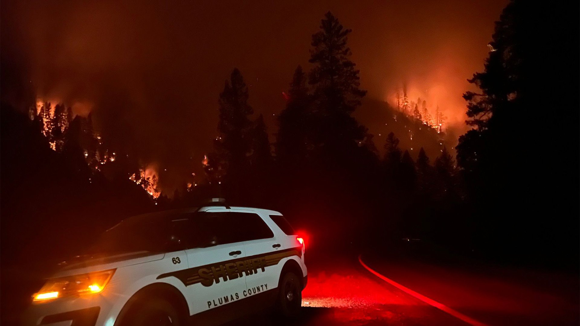 Multiple law enforcement agencies, fire crews, and other first responders pitched it to concentrate on evacuation efforts while the McKinney Fire raged on Aug. 3, 2022, in California's Siskiyou County. Siskiyou County Sheriff’s Office photo.