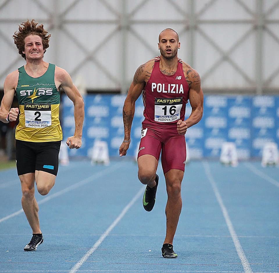 Lamont Marcell Jacobs running World's Fastest Man