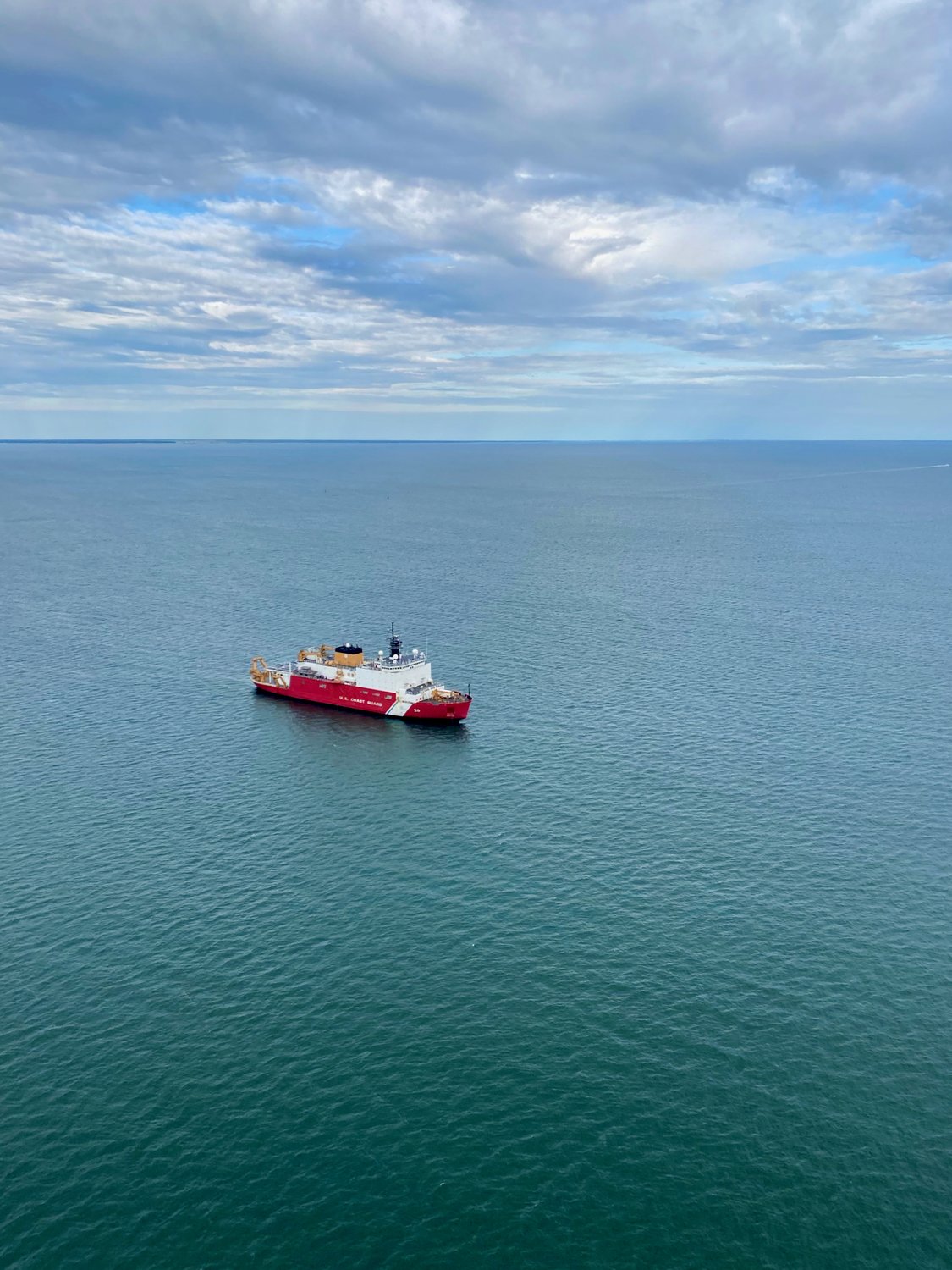 US Coast Guard operates in garbage weather and under blue skies