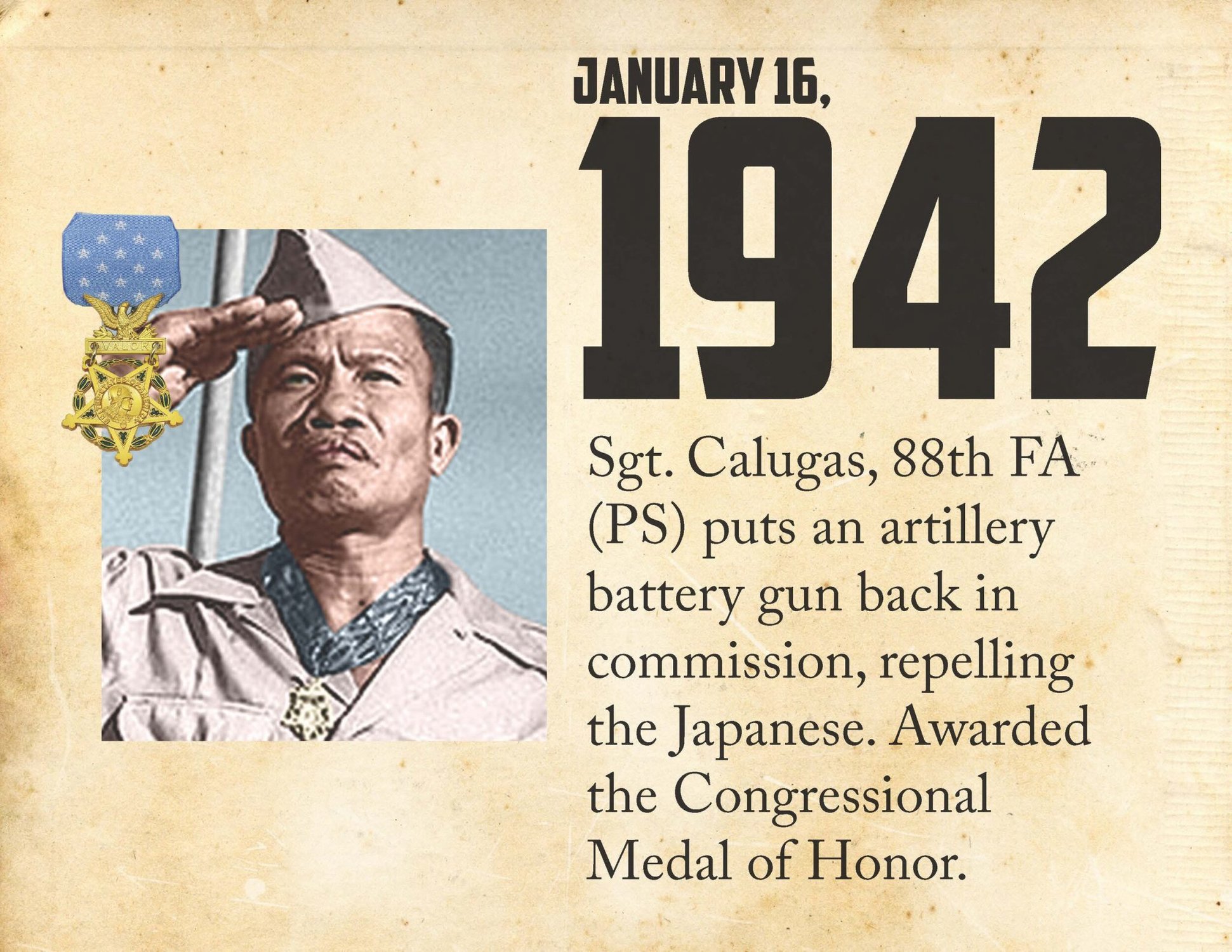 Philippine Scouts Jose Calugas coffee or die
