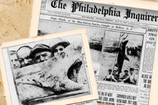 The New Jersey shark attacks of 1916 are the true story behind the book and movie Jaws. Images from newspapers.com; composite by Coffee or Die Magazine.