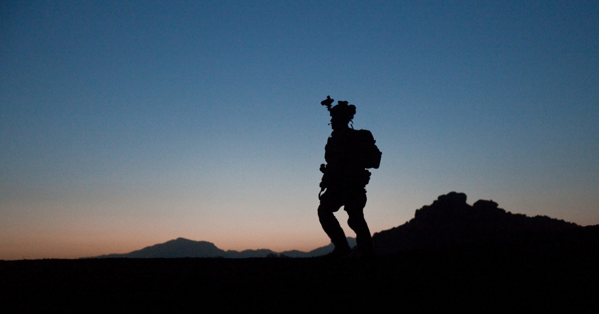 A Ranger from 3rd Battalion, 75th Ranger Regiment, on patrol in Kandahar province, Afghanistan, Feb. 26, 2011. Photo by Sgt. Brian Kohl/55th Combat Camera.