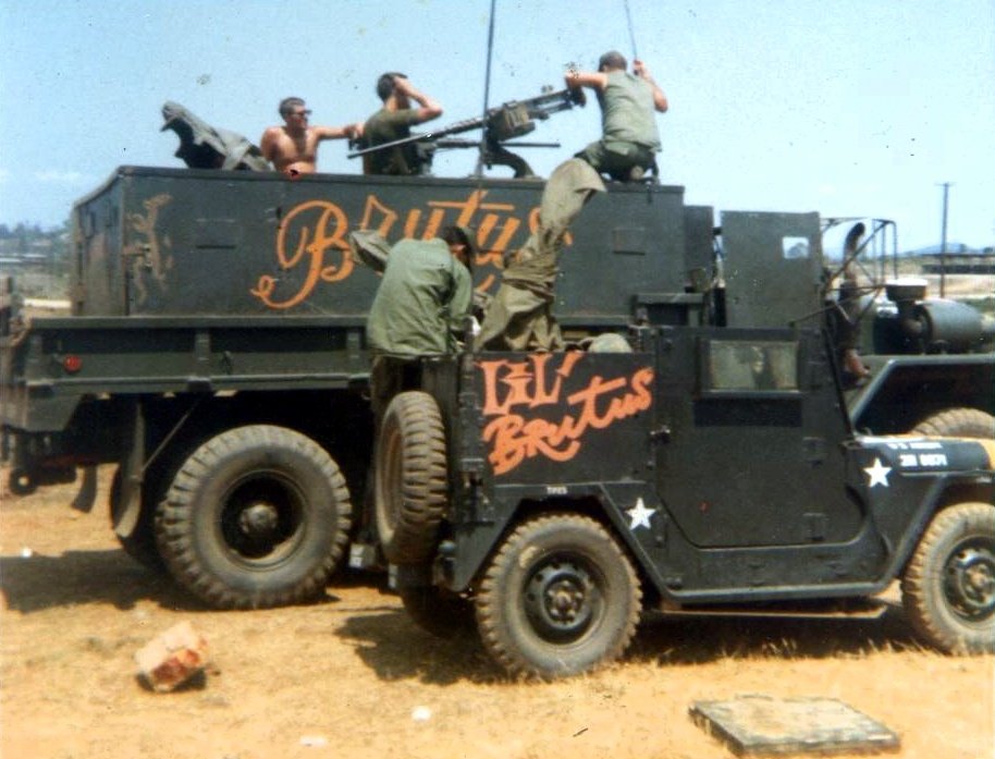 Brutus gun truck Vietnam coffee or die 