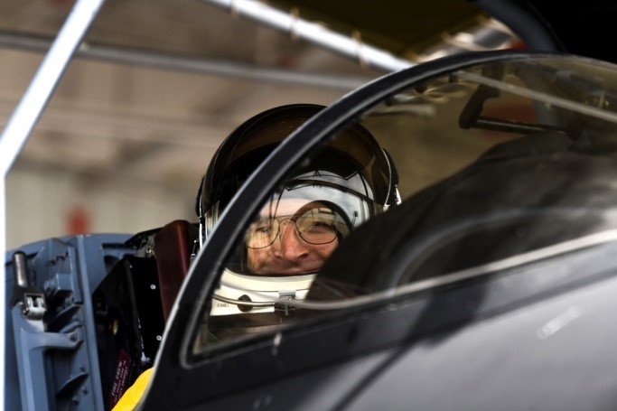 Maj. Jeffrey Anderson, 99th Reconnaissance Squadron pilot, prepares to taxi at Beale Air Force Base, California, May 5, 2020. At altitudes of more than 70,000 feet, the U-2 Dragon Lady is the highest flying operational aircraft in the Air Force. Photo by Senior Airman Colville McFee/U.S. Air Force.