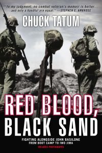 Röd blod svart sand