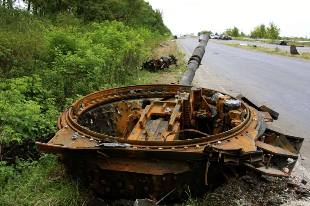 Battle damage in eastern Ukraine in 2014. Photo by Nolan Peterson/Coffee or Die.