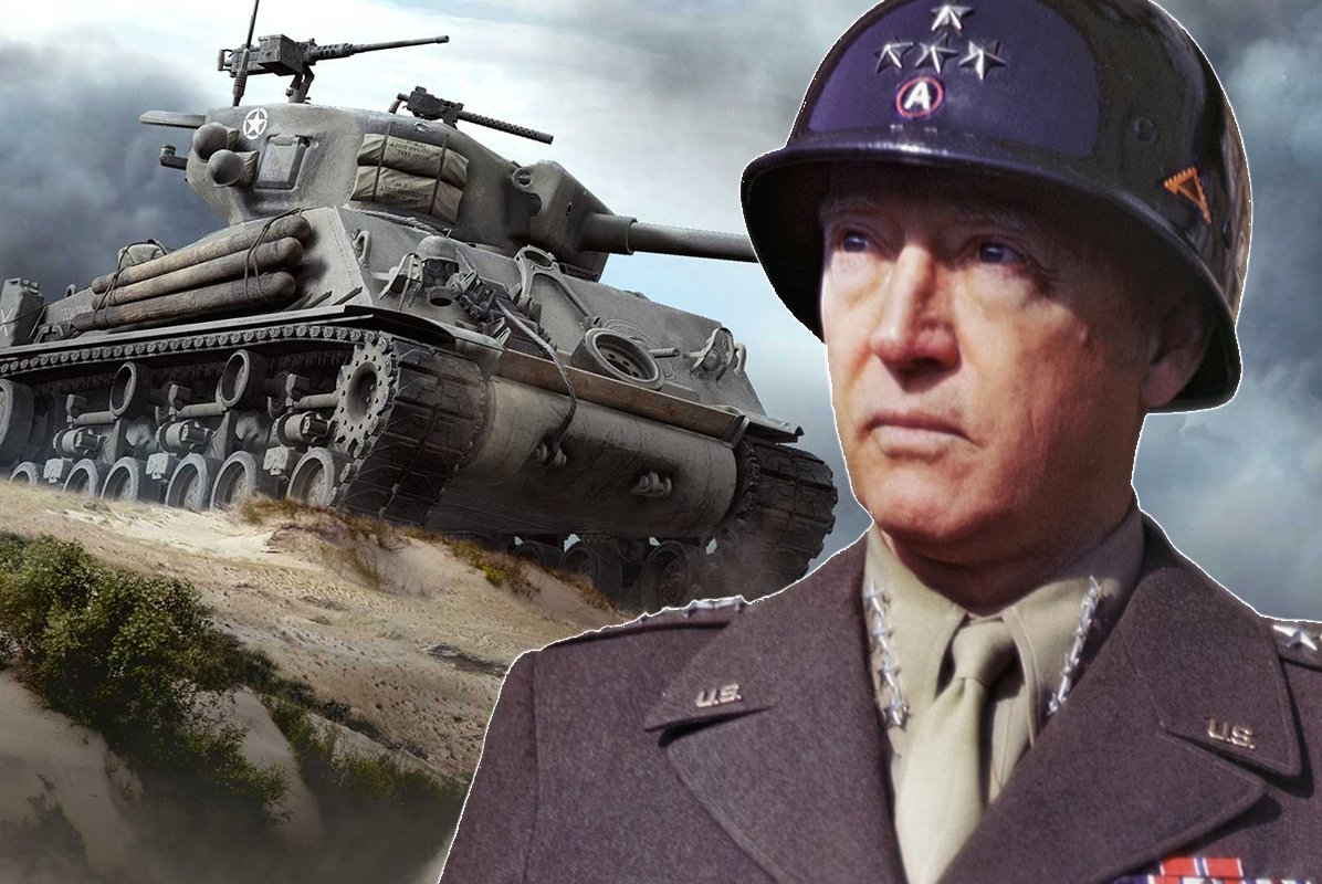 Patton earned the gruesome nickname ‘Old Blood and Guts’ after giving a speech to his junior officers. Composite by Coffee or Die Magazine.