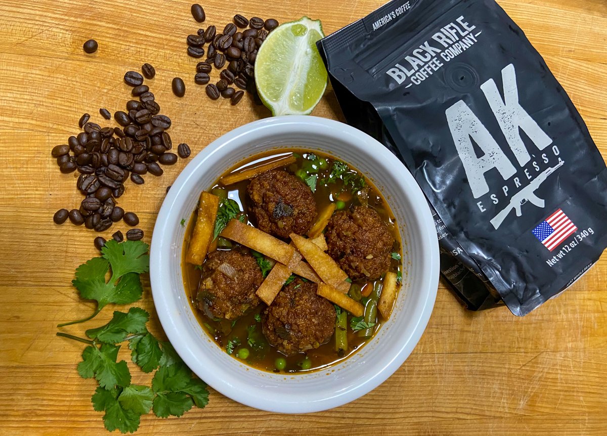 Mexican coffee meatball soup