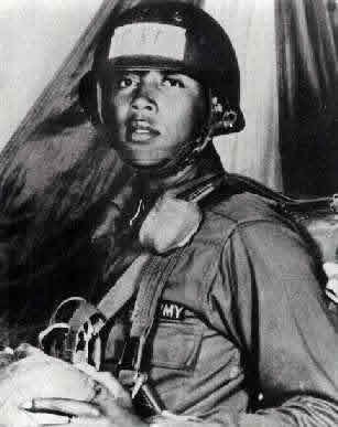 Private First Class Milton Lee Olive, III, United States Army, Medal of Honor recipient for actions in the Vietnam War. Photo courtesy of the U.S. Army.