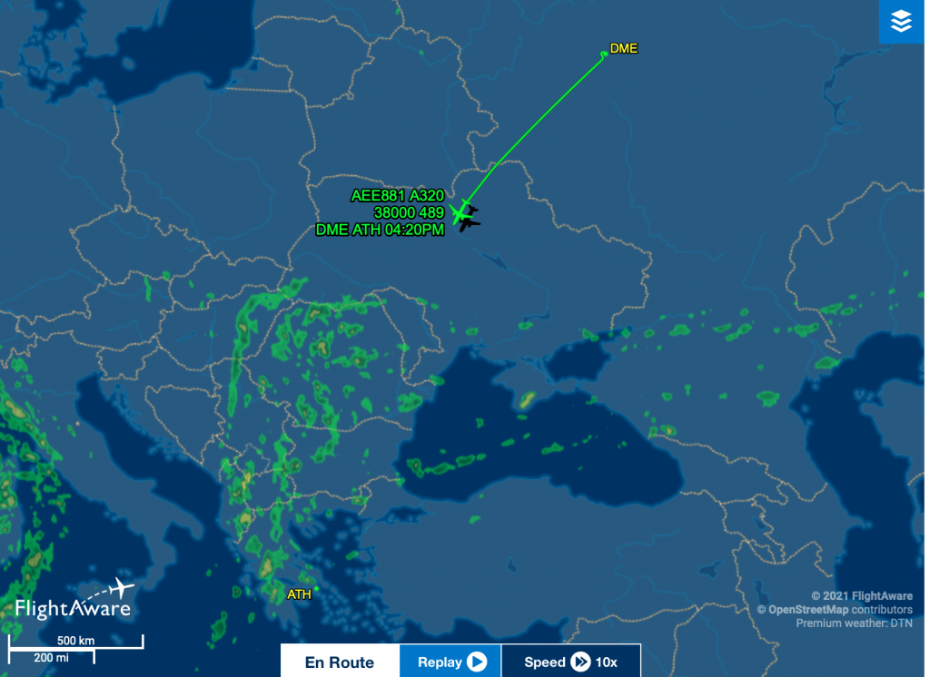 European flight paths