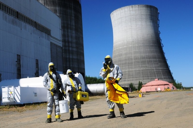 Hazardous Response Platoon trains at unfinished nuclear power plant 