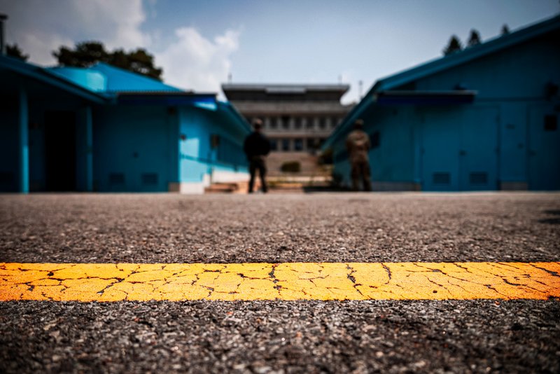 A general view shows the truce village of Panmunjom inside the demilitarized zone (DMZ).