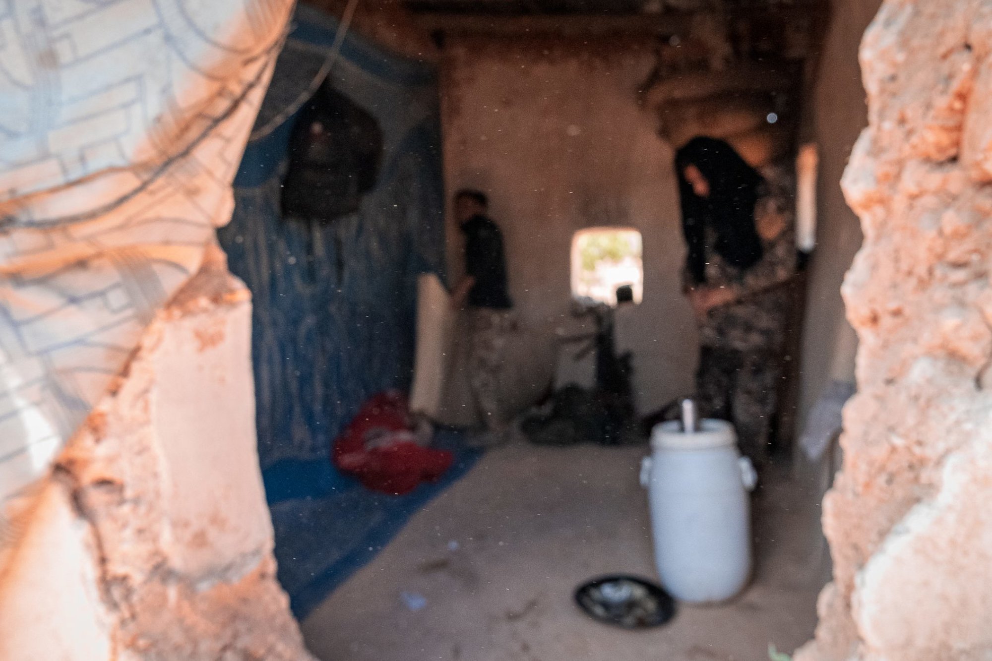 pillbox Syrian Civil War near Manbij front with Turkey