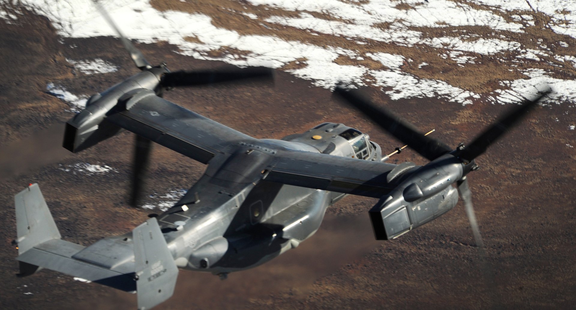 A 71st Operations Squadron CV-22 Osprey, Jan. 4, 2012. US Air Force photo by Senior Airman James Bell.