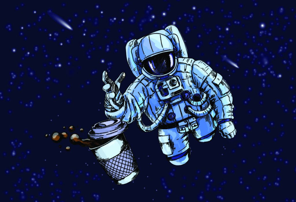 space coffee, nasa, coffee or die