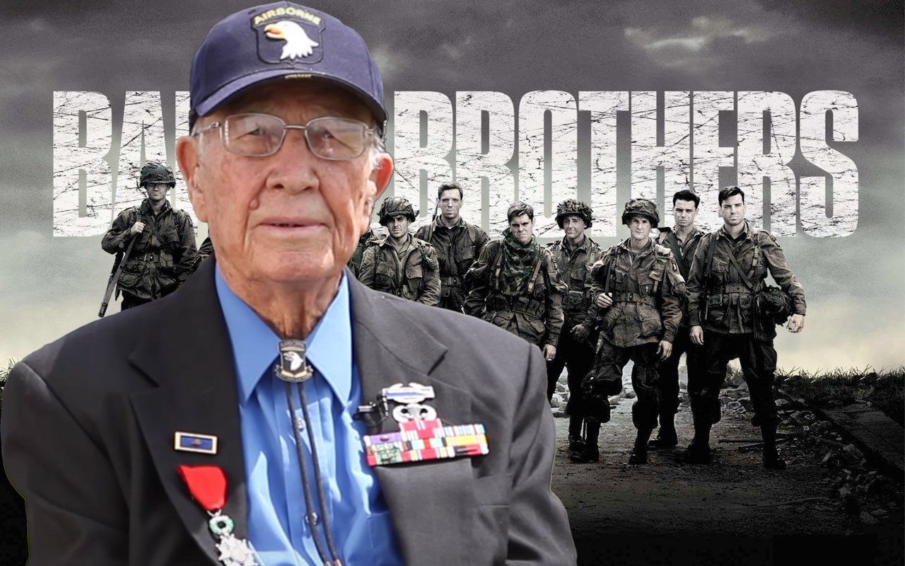 Bradford Freeman, the last remaining member of the real band of brothers, has died. Composite by Coffee or Die Magazine.  