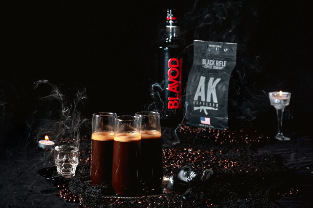 dead man's kiss coffee cocktail, halloween, coffee or die, black rifle coffee company