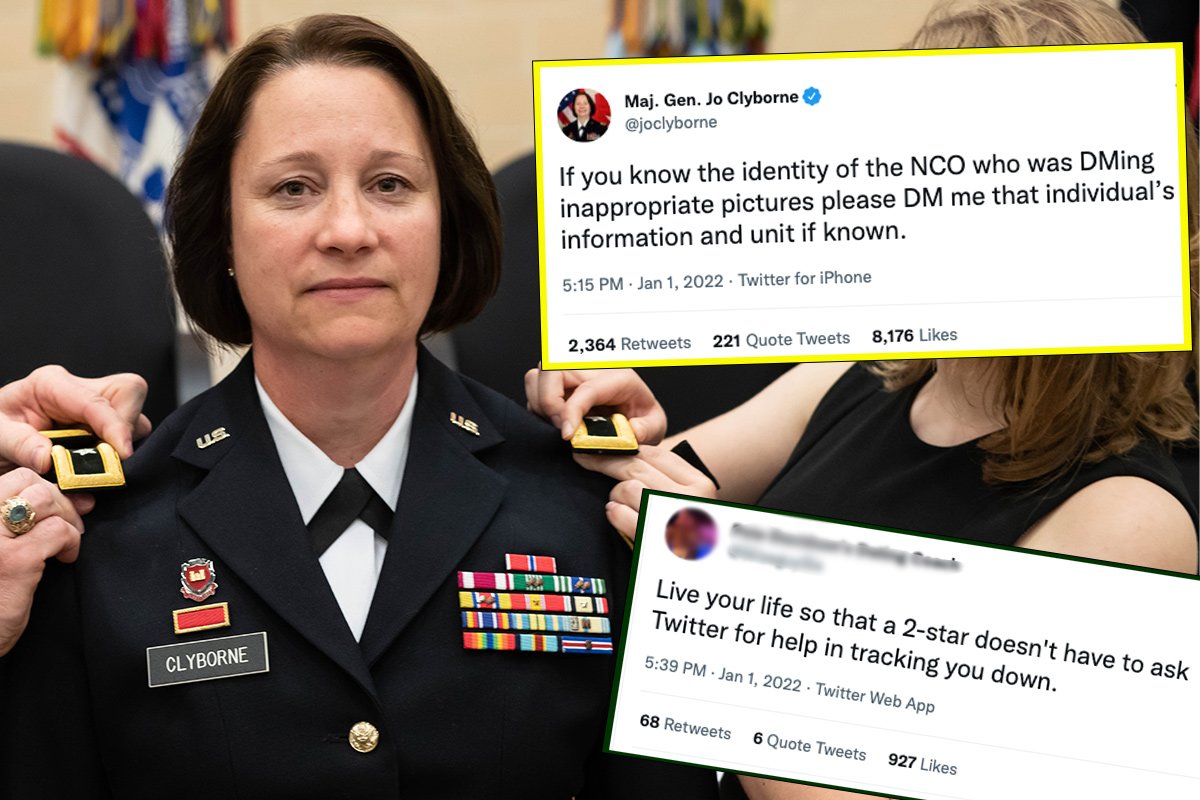After Maj. Gen. Johanna Clyborne asked a twitter user to report an incident of harrassment by an account of an alleged Marine NCO, 30 women contacted came forward with similiar accusations. Minnesota National Guard photo by Sgt. Luther Talks.