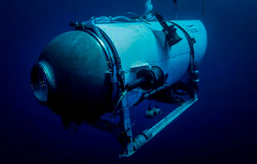 This undated photo provided by OceanGate Expeditions in June 2021 shows the company's Titan submersible.