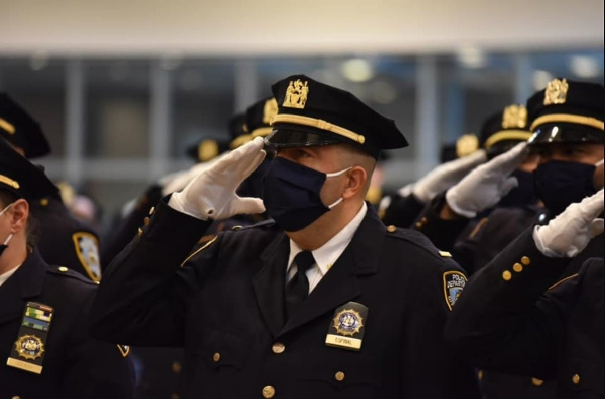 Although the starting base pay at the New York Police Department is $42,500 per year, that doubles within 5 1/2 years.  Base compensation doesn’t include holiday pay, longevity pay, uniform allowance, night differential and overtime. City officials estimate officers can earn more than $100,000 per year. New York Police Department photo.