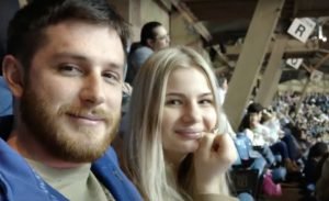 Trevor Reed with his Russian girlfriend, Alina Tsybulnik. Screenshot from ABC News