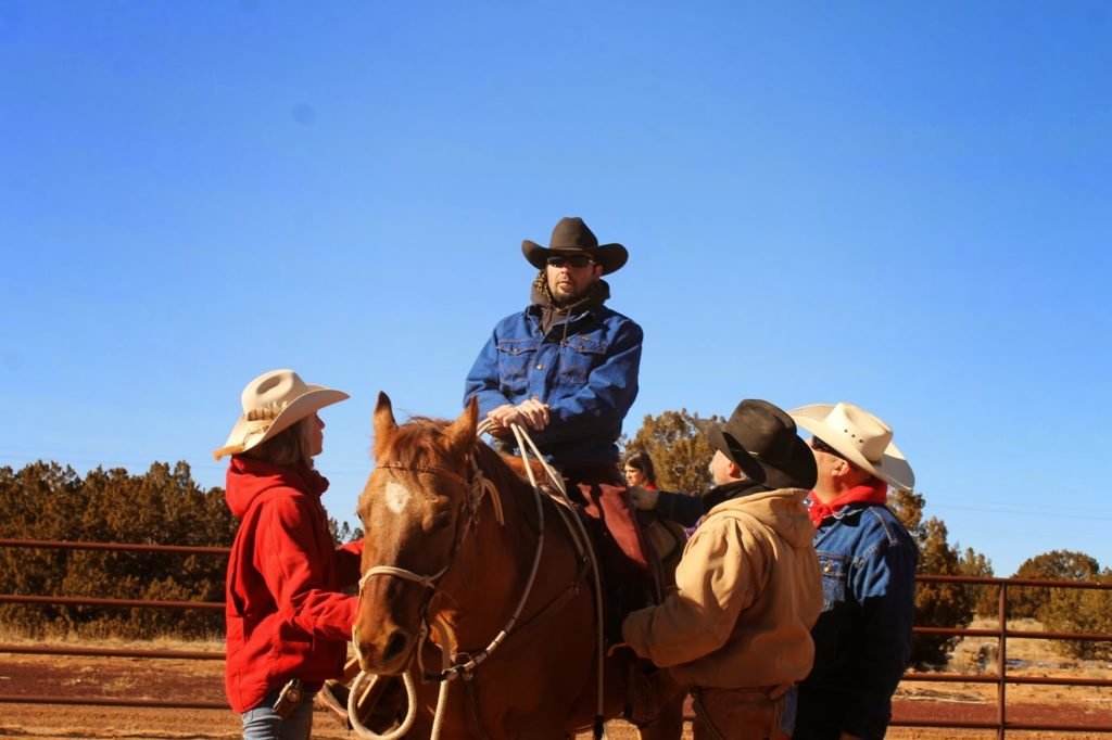 A veteran participating in the Cowboy Up! program. Photo courtesy of Horses for Heroes.