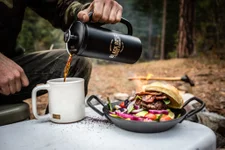 The French press is a versatile brew that can be used at home or in the backcountry. Photo courtesy of Black Rifle Coffee Company.