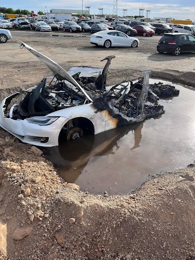 Battered Tesla