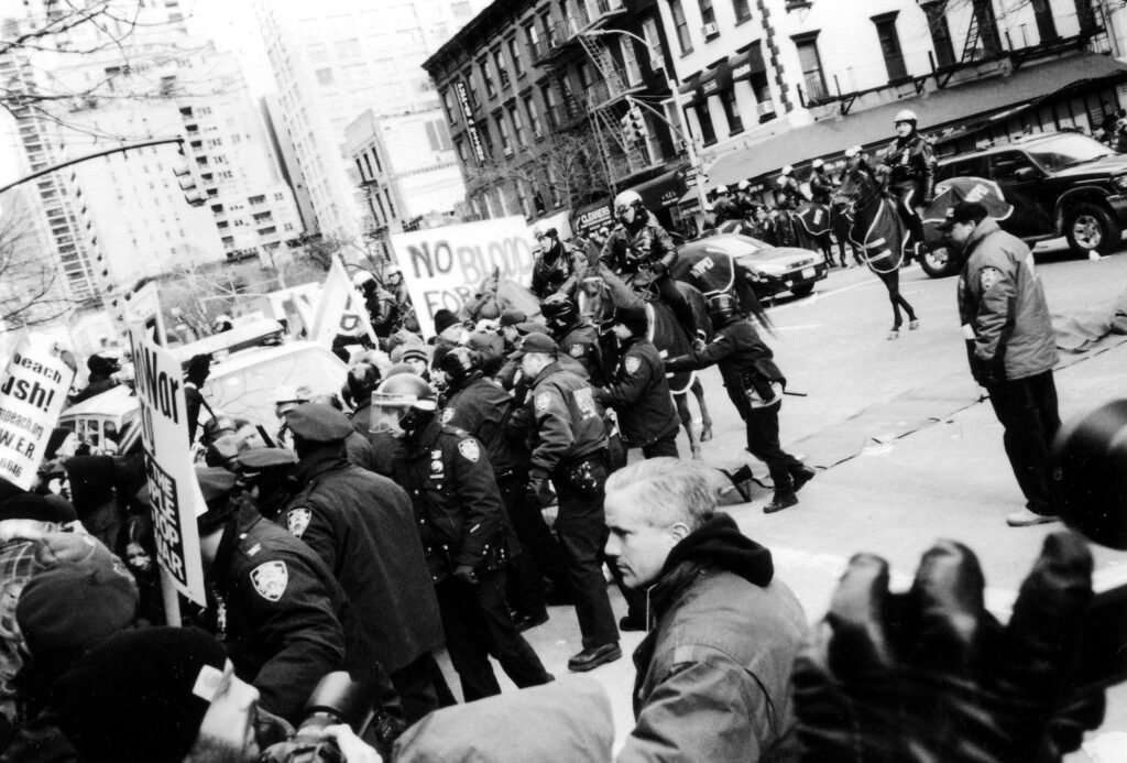 Anti-Iraq war protest 2003 coffee or die 