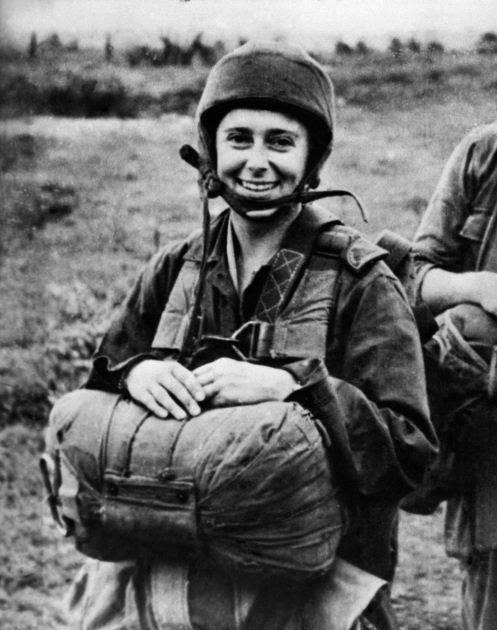 Brigitte Friang earned the reputation that if she was there, an airborne operation with the paras would soon commence. Photo courtesy of Pinterest.