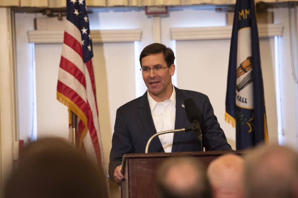 Defense Secretary Mark Esper speaks at the Knox Regional Development Alliance event in Louisville, Kentucky, Oct. 4, 2019. Photo by Lisa Ferdinando/DOD, courtesy of DVIDS.