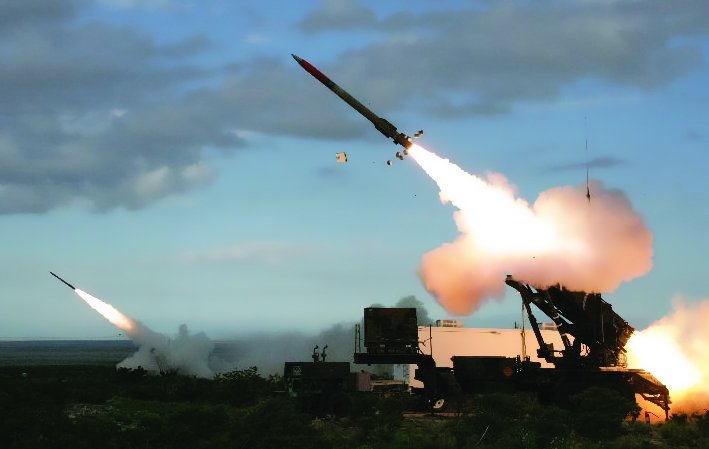 The Army test fires a Patriot missile in a recent test. The Patriot missile system is a ground-based, mobile missile defense interceptor deployed by the United States to detect, track and engage unmanned aerial vehicles, cruise missiles, and short-range and tactical ballistic missiles. Photo courtesy of the U.S. Army.