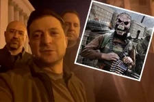 Ukrainian President Volodymyr Zelenskyy said mercenaries from the shadowy Russian Wagner Group had been sent to Kyiv to assassinate him. Photos from Twitter, Wagner Group Instagram. Composite by Coffee or Die Magazine.