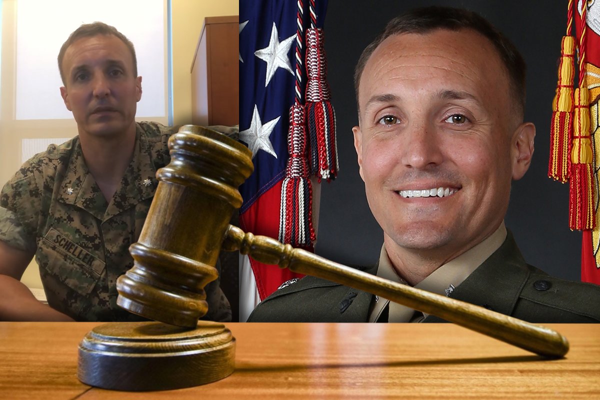 US Marine Corps Lt. Col. Stuart Scheller has pleaded guilty to all counts against him. Composite by Coffee or Die Magazine.