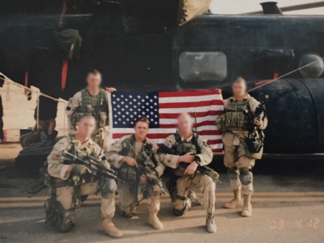 Shamrock's team during the invasion of Iraq. Photo courtesy of Ryan Shamrock.
