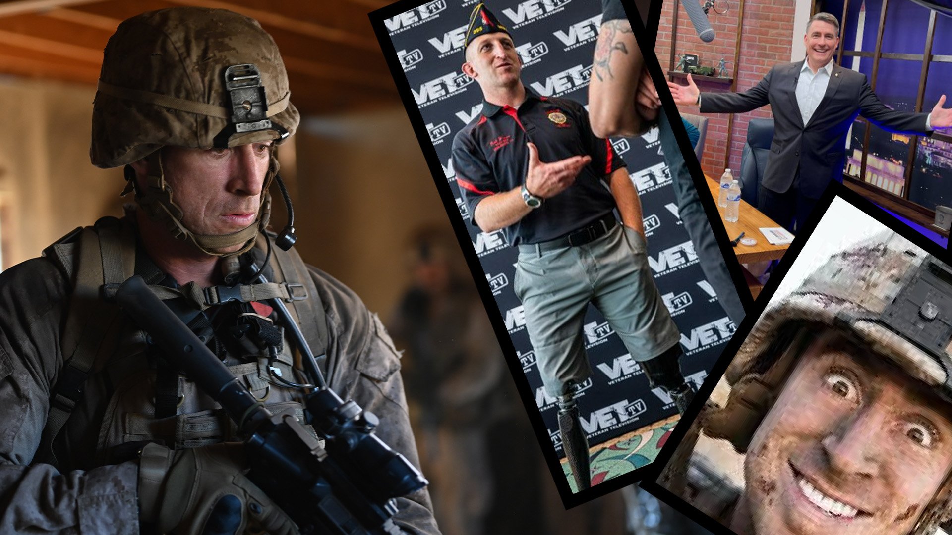 Founded in 2016 and known for its ribald, grunt-centric humor, VET Tv enters 2023 as a smarter, grittier, and deeper streaming service, reflecting the armed forces and veterans it wants to reach. Coffee or Die Magazine composite.