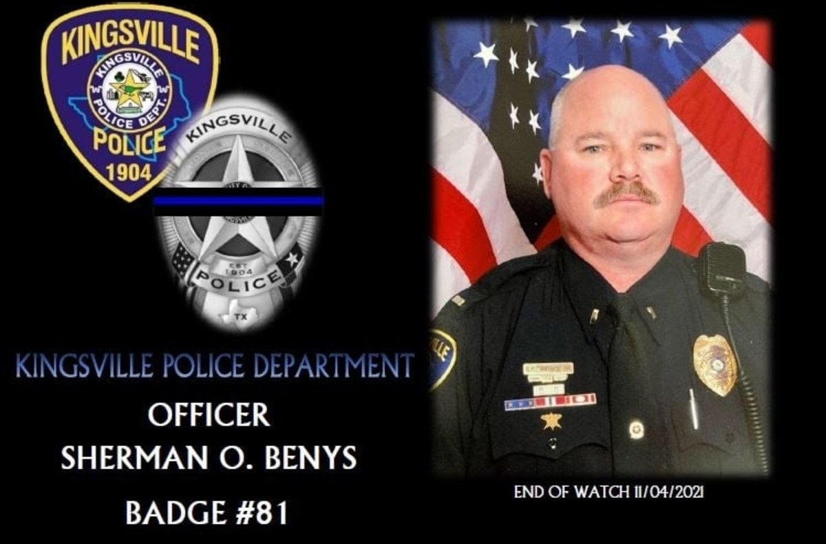 Kingsville Police Department Senior Patrolman Sherman Otto Benys Jr.