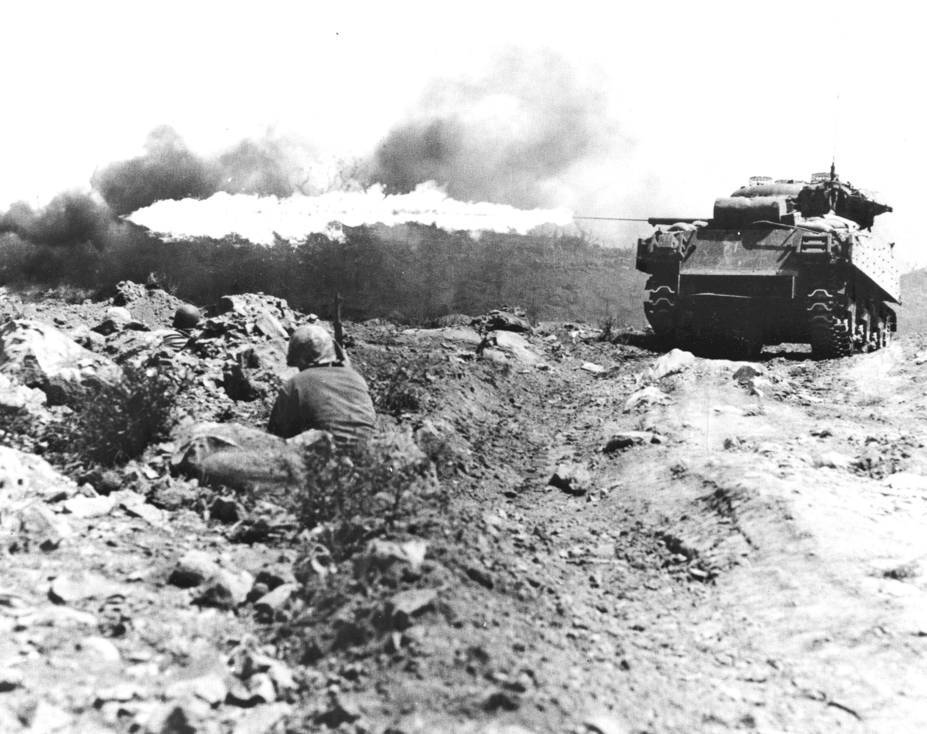 Ronson flamethrower tank Iwo Jima