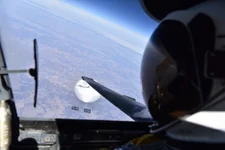 The pilot of a U-2 spy plane snapped a selfie while chasing the Chinese spy balloon that crossed the US in early February. Photo published by Air Force amn/nco/snco Facebook page, later released by the Department of Defense.