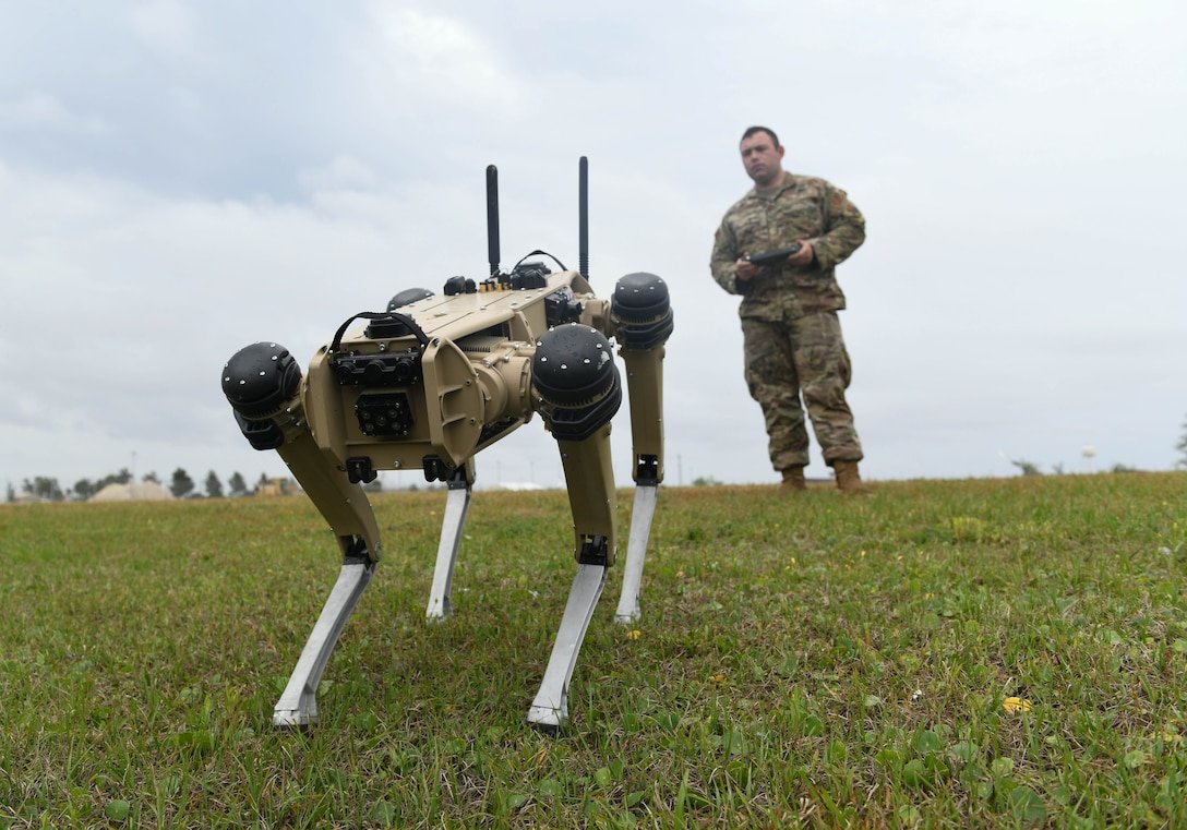 Unmanned Quad-legged Ground Vehicle robots dog tyndall air force base
