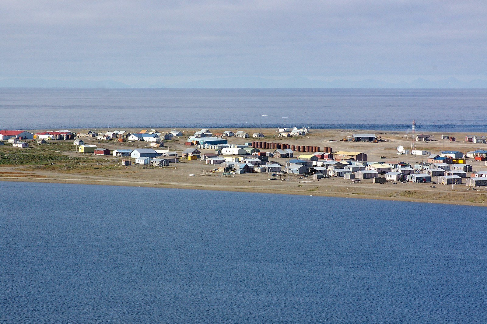 A 2008 photo of Gambell, Alaska — on St. Lawrence Island — where two Russian asylum seekers landed on Oct. 4, 2022. Photo by Alan Schmierer via Wikimedia Commons.