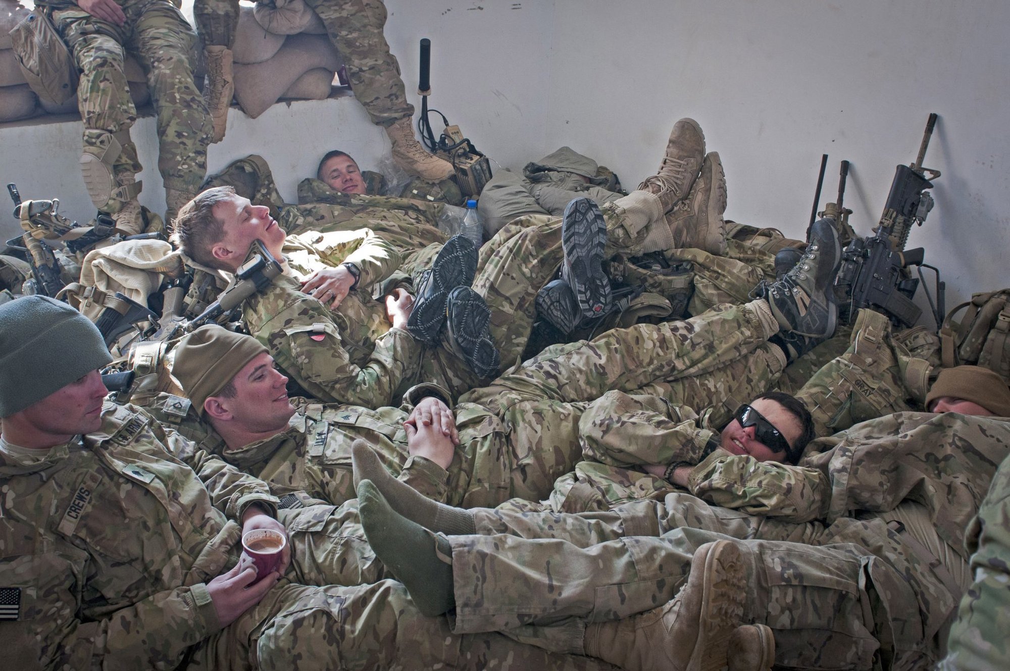 sleeping soldiers