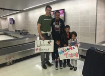 In 2016, after more than six years, Robert Ham finally welcomed his friend and former interpreter Saifullah Haqmal to San Antonio, Texas. Ham worked with congressional representatives and the State Department to bring the Haqmal family to the United States. Photo courtesy of Staff Sgt. Robert Ham via DVIDS.