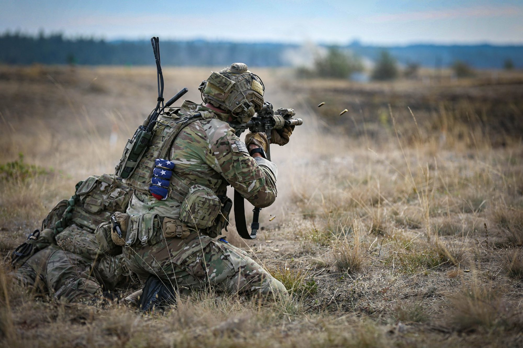 U.S. Army Rangers of the 75th Ranger Regiment conduct field training for a unit TFT (Task Force Training) operation on Joint Base Lewis – McChord, Wa., Aug. 20, 2019. Rangers use this type of training to maintain a high level of mission readiness. (U.S. Army photo by Spc. Garrett Shreffler)
