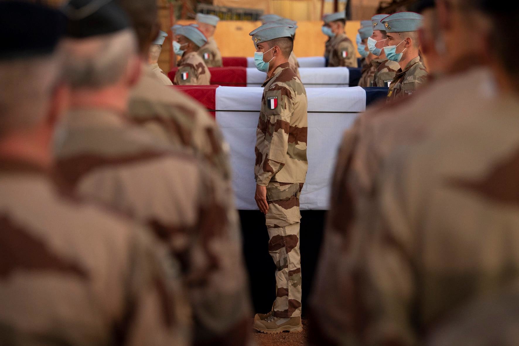 A memorial ceremony for French soldiers killed in Mali on Dec. 28. Photo by French Army via Twitter.