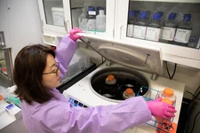 Misook Choe, a laboratory manager with the Emerging Infectious Disease branch at the Walter Reed Army Institute of Research in Silver Spring, Md., runs a test during research into a solution for the new coronavirus, COVID-19, March 3, 2020. The Emerging Infectious Diseases branch, established in 2018, has the explicit mission to survey, anticipate and counter the mounting threat of emerging infectious diseases of key importance to U.S. forces in the homeland and abroad. Photo by Army Sgt. Michael Walters, courtesy of the Department of Defense.
